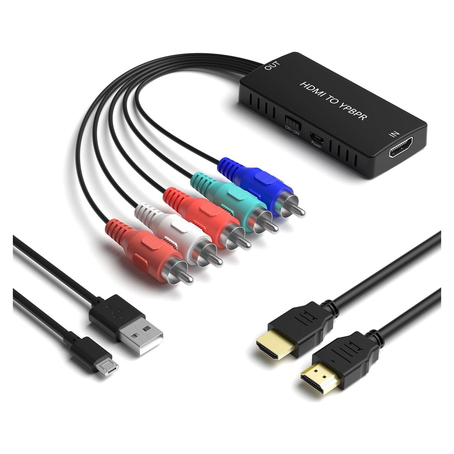 Convertidor HDMI a Componente RuiPuo 1080P YPbPr Audio