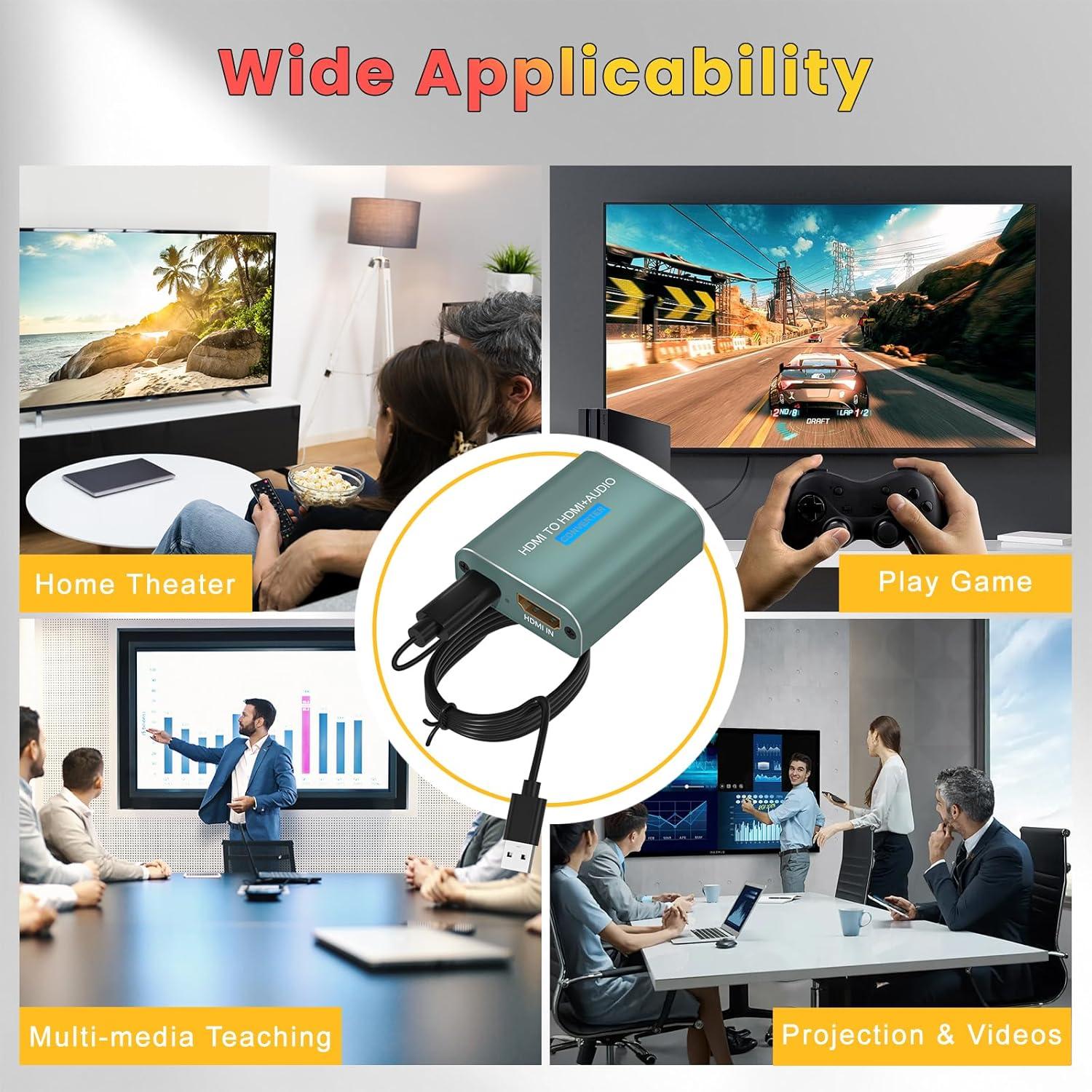 Extractor de Audio HDMI AMANKA 4K a Óptico Toslink SPDIF