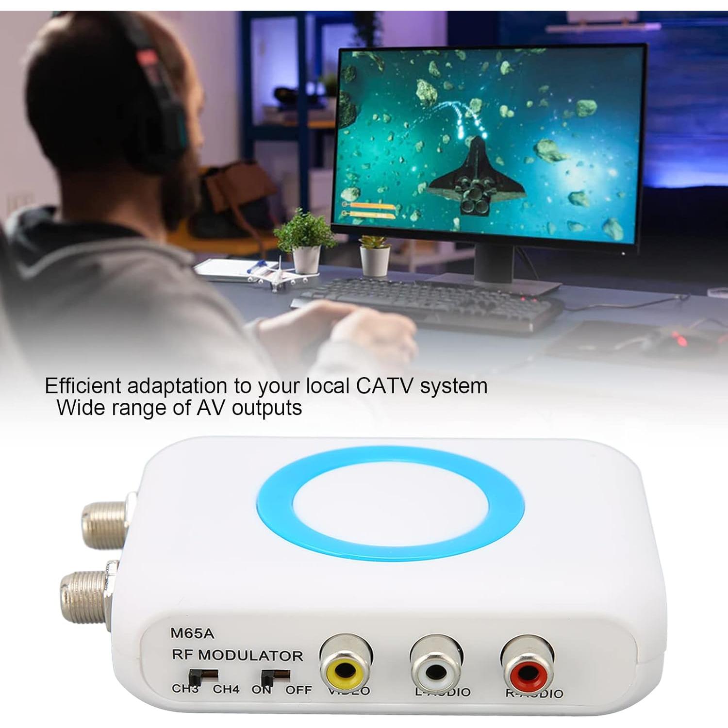 Modulador RF Heayzoki HDMI a Coaxial VHF 80dB para TV