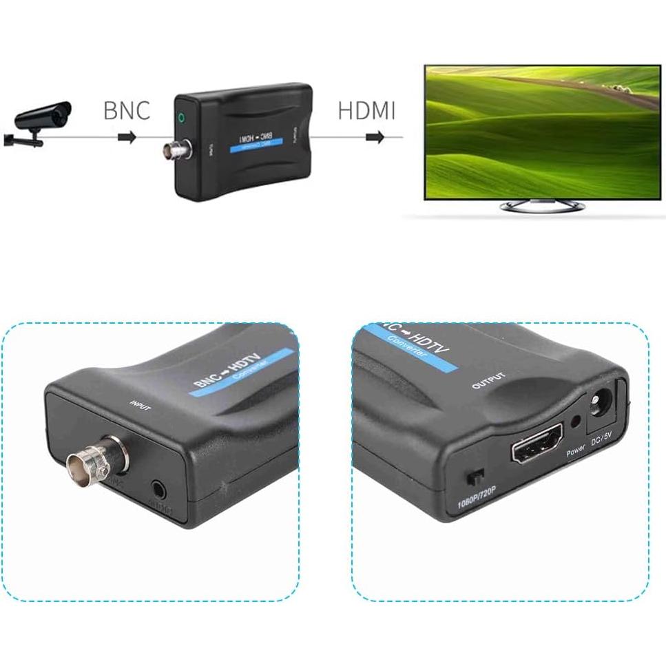 Adaptador BNC a HDMI Femenino 1080P Tinje para CCTV