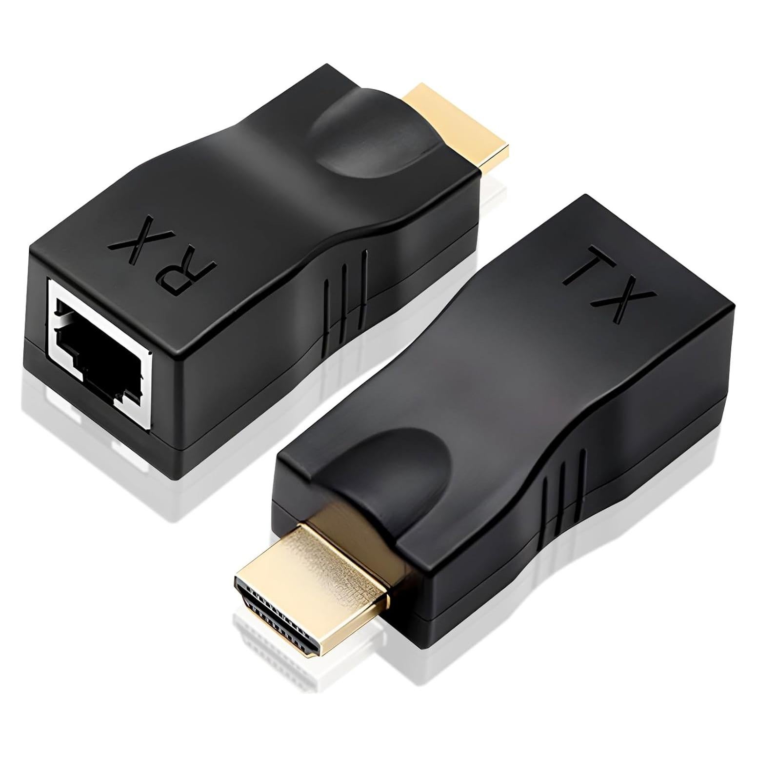 Extensor HDMI Eiszuso 2 Puertos RJ45 hasta 30m 1080P