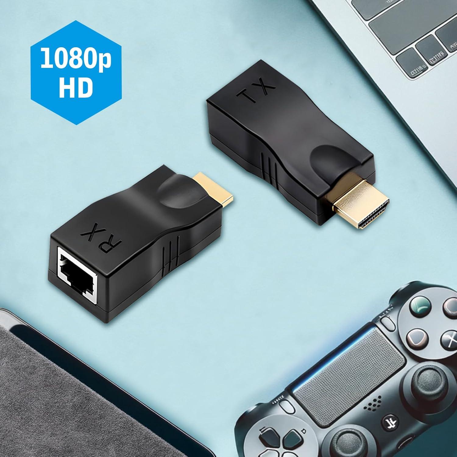 Extensor HDMI Eiszuso 2 Puertos RJ45 hasta 30m 1080P