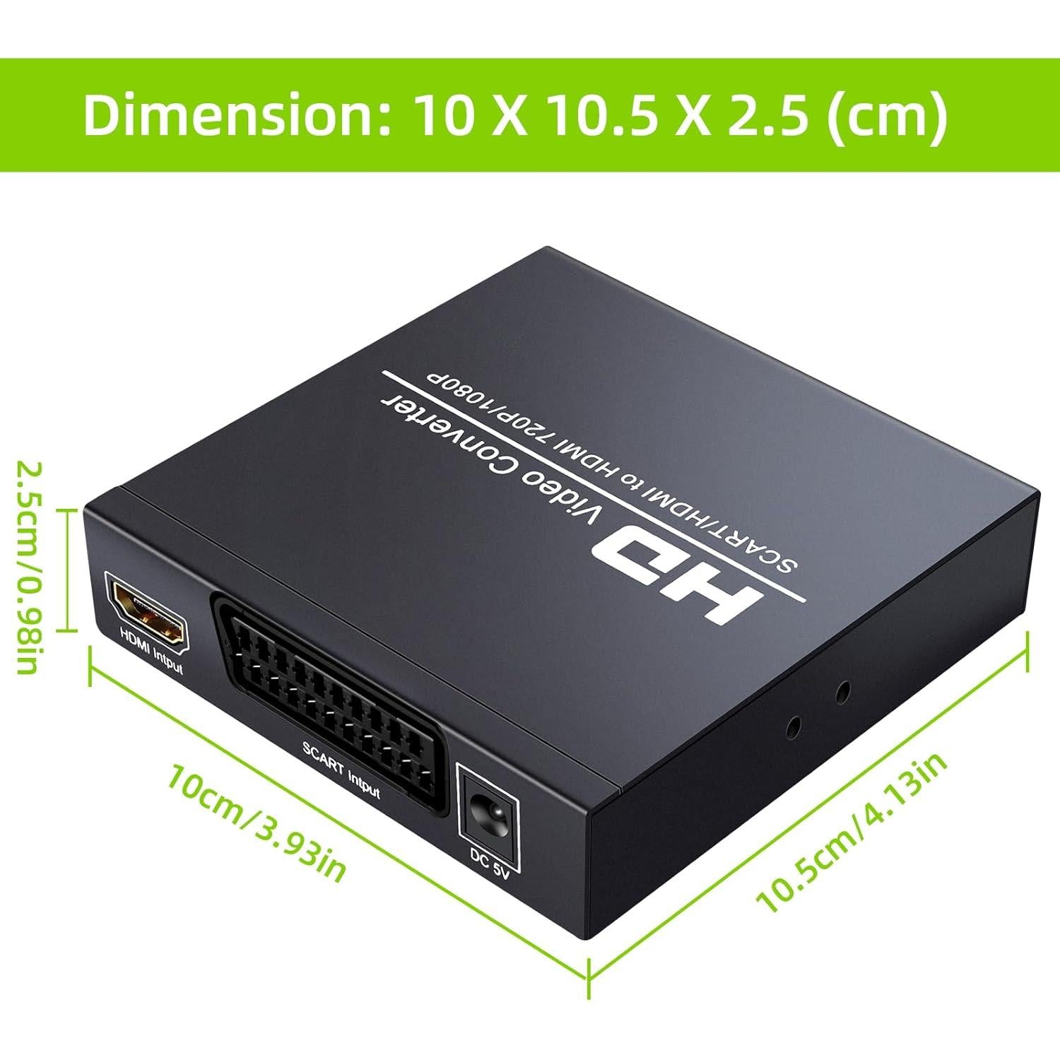 Convertidor SCART a HDMI 1080P GRACETOP con audio 3.5mm