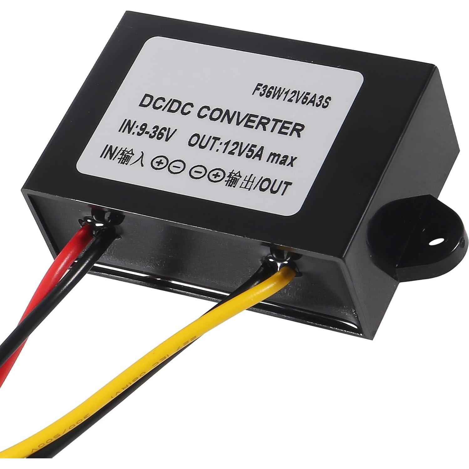 Convertidor Buck Boost DC 12V 5A 60W Impermeable Shutao