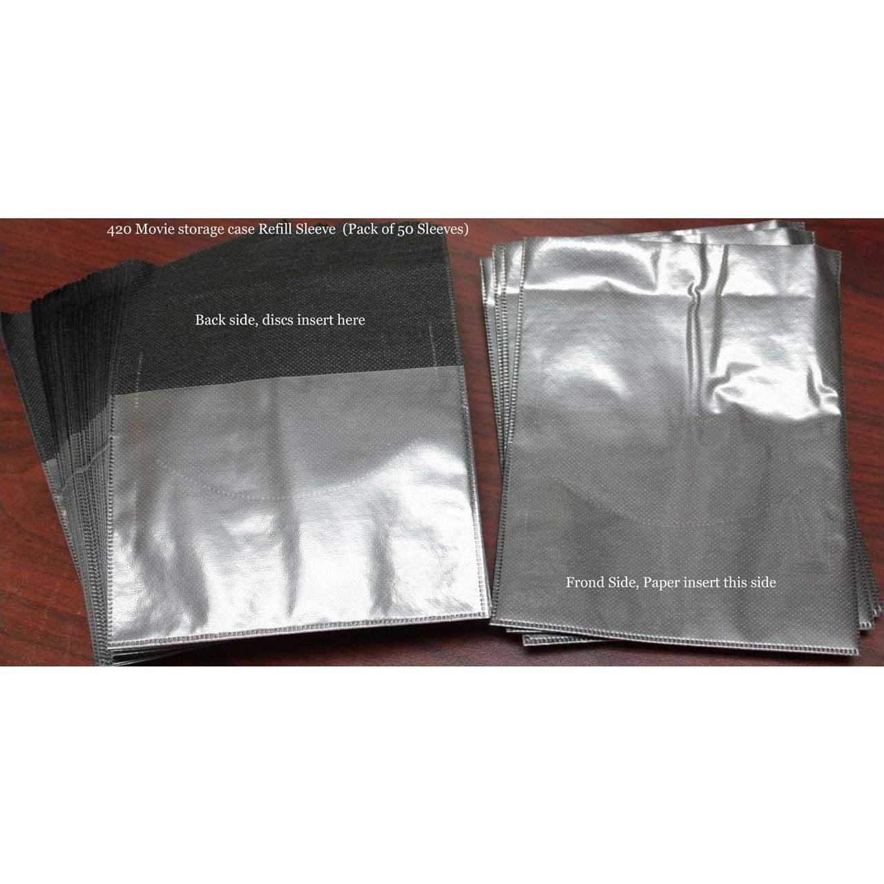 50 Fundas de Recambio DVD Blu-Ray Hongwa Color Negro