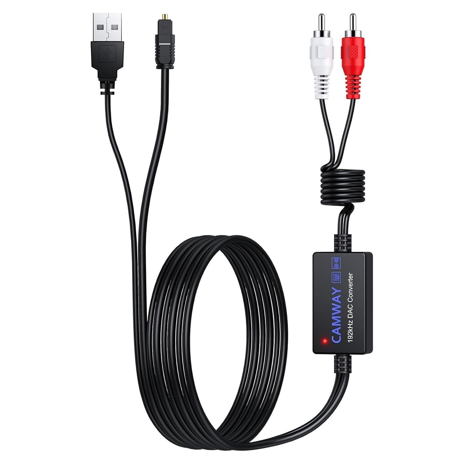 Convertidor de Audio Digital a Analógico CAMWAY 1.75m RCA