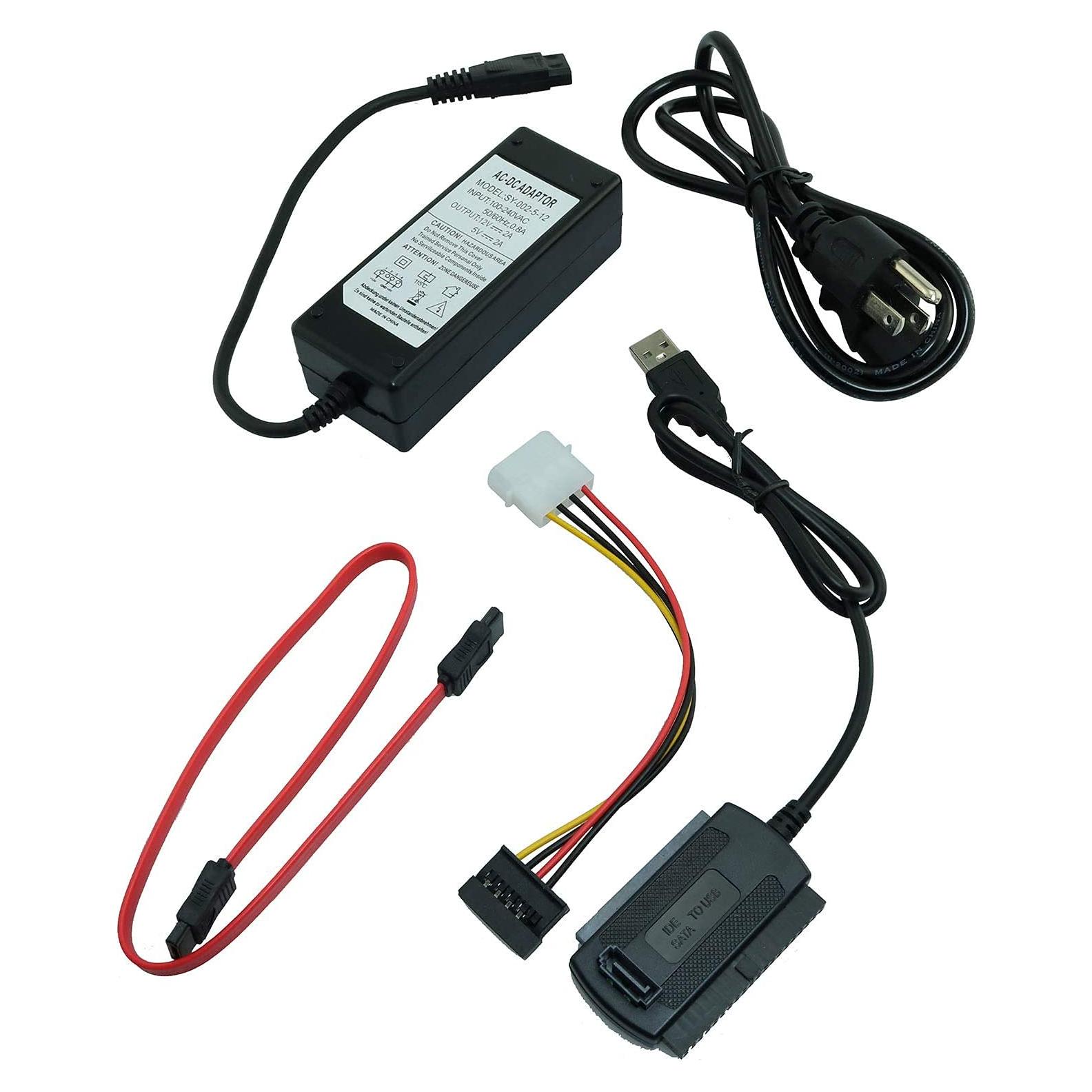 Adaptador de corriente AC y cable USB 2.0 Longdex para SATA/IDE