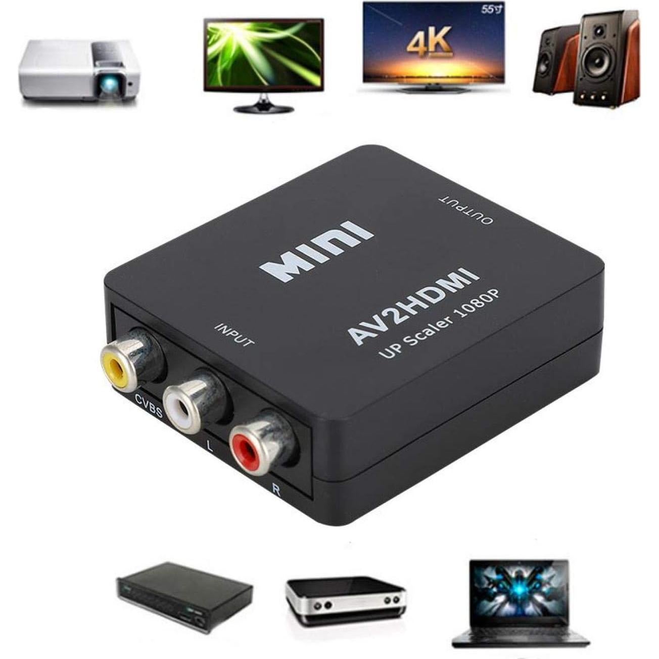 Convertidor de Video HD AV a HDMI Sanpyl 1080P USB