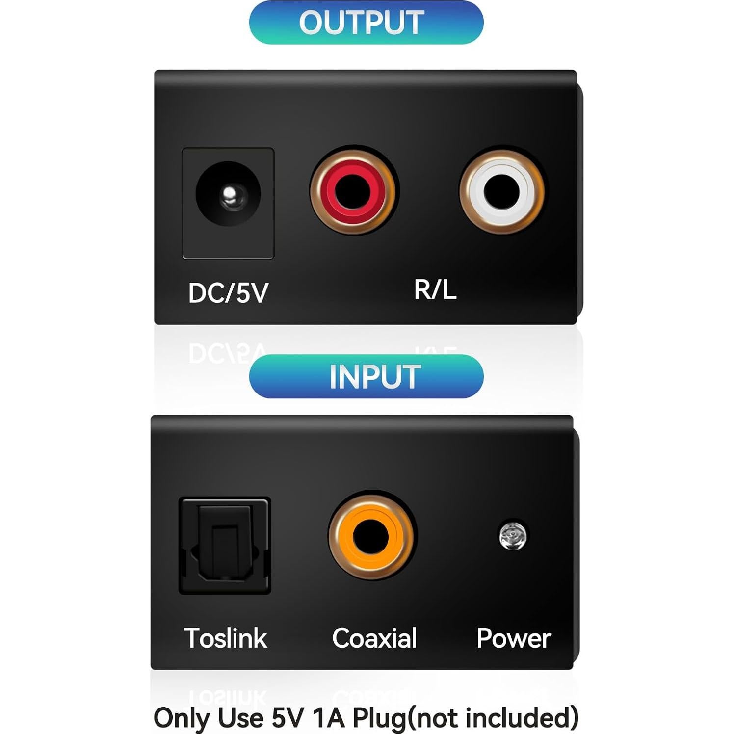 Convertidor de Audio Digital a Analógico Gemgoo L/R Coaxial