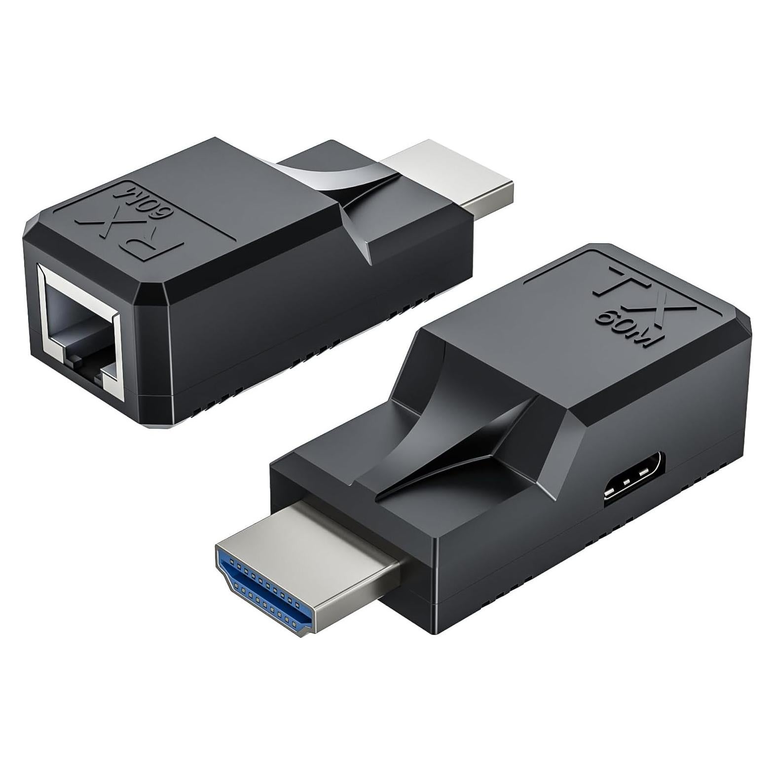 Extensor HDMI 60M LUKFOCAB Adaptador RJ45 Full HD 1080P