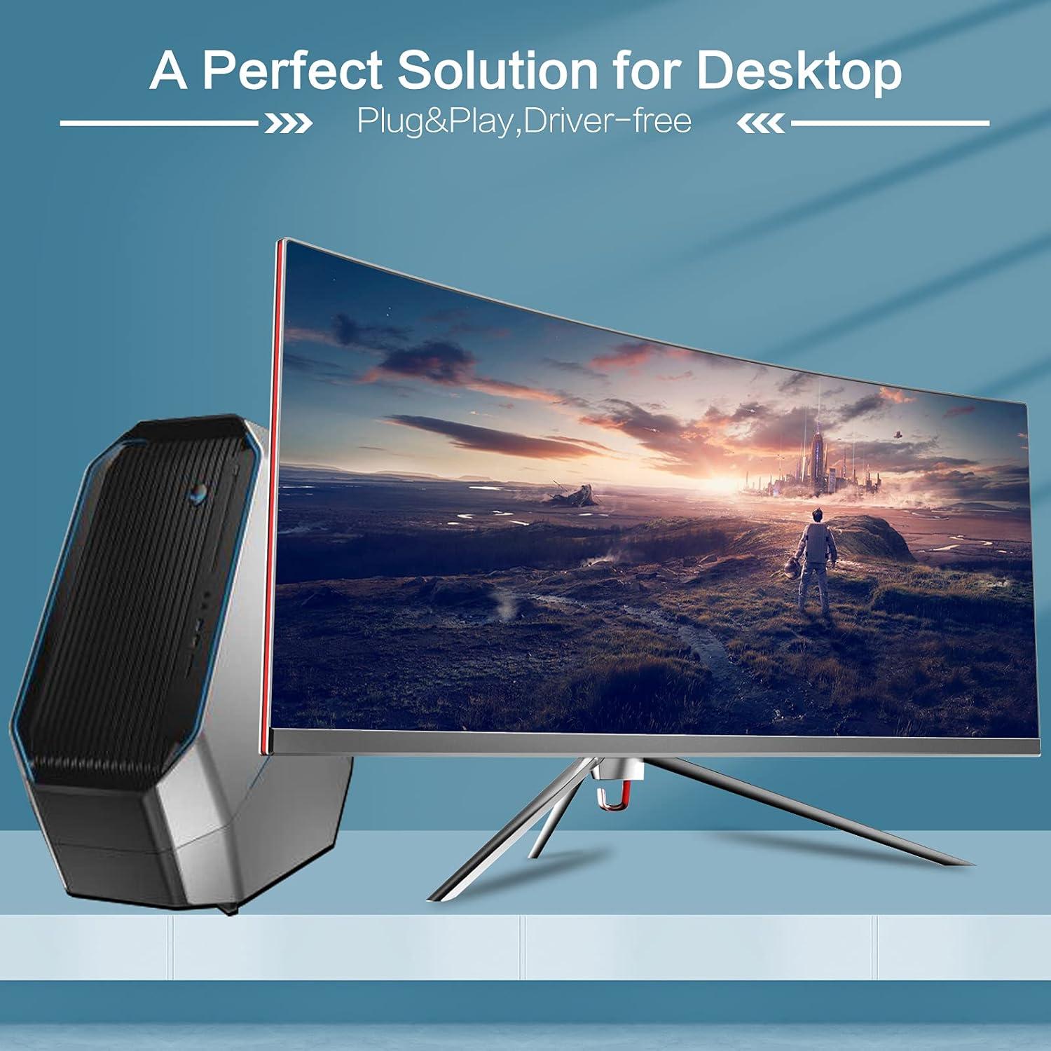 Cable VGA a DVI Masculino VCOM 1.83m con USB Alimentación