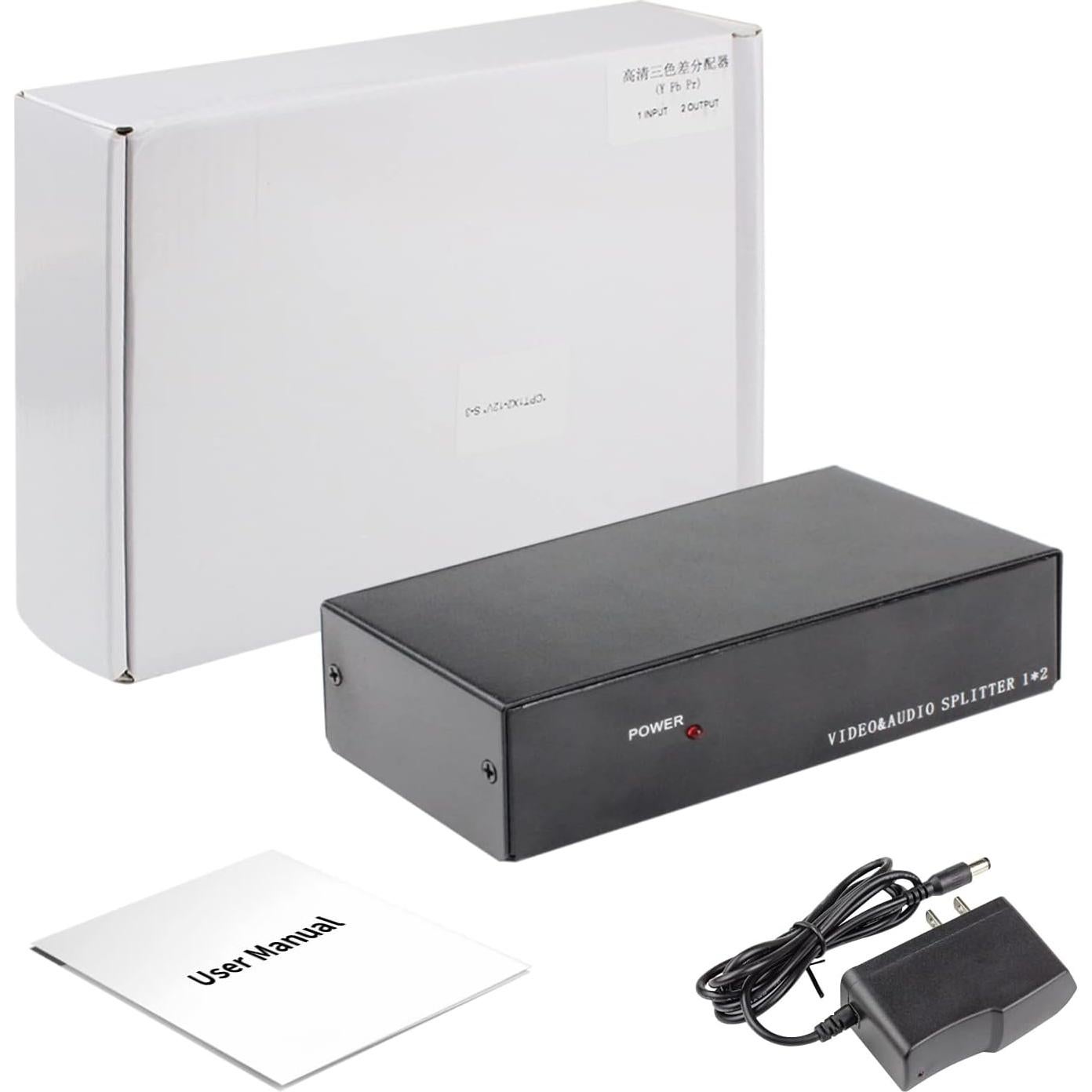 Divisor AV Componente 1x2 BolAAzuL 1080p RCA Plug & Play