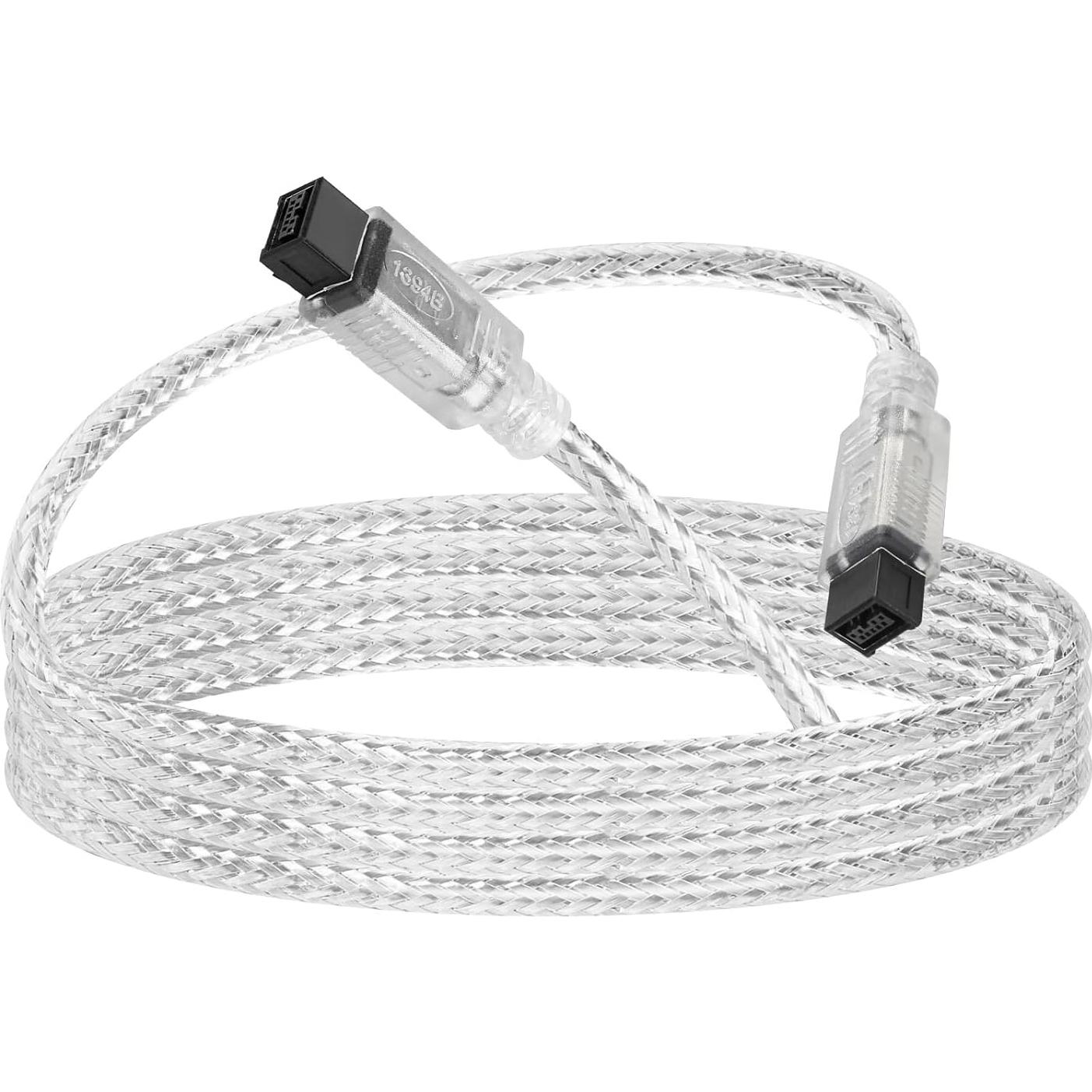 Cable FireWire 800 1.83m WTYIXS 9Pin a 9Pin para PC y Videocámara