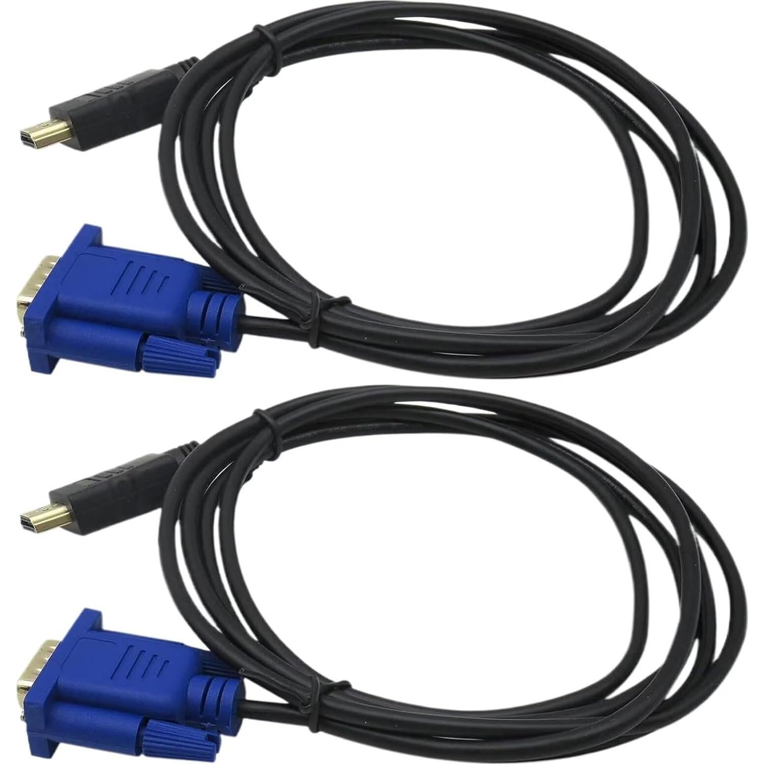 Cable Adaptador HDMI a VGA WELURE 1.8m 1080P 2 Pcs