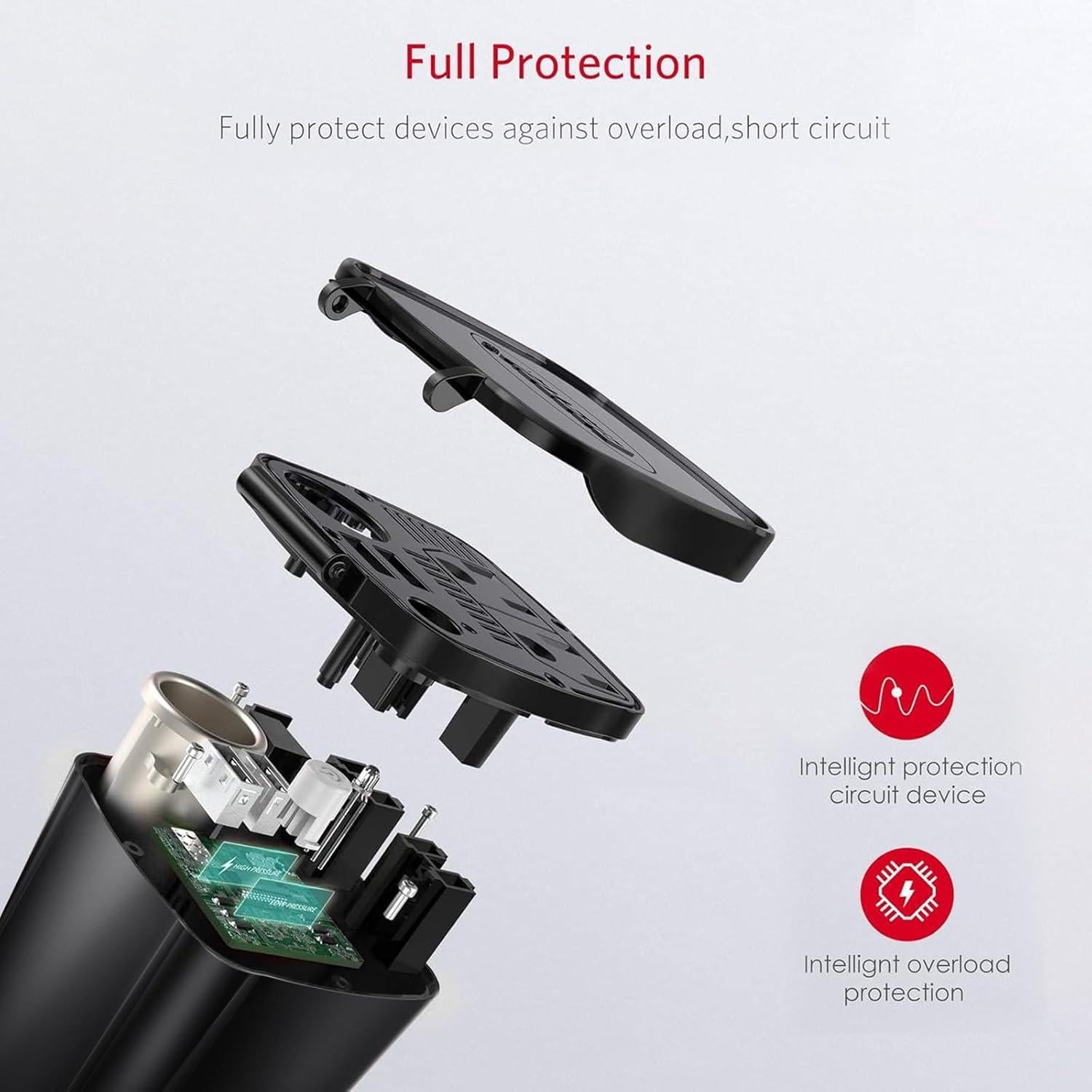 Inversor de Potencia de Coche BESTEK 200W con 2 Salidas CA y USB