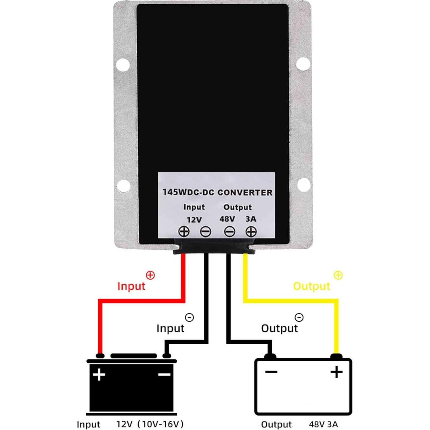 Regulador de Voltaje DC Booster XingHua 12V a 48V 3A 145W