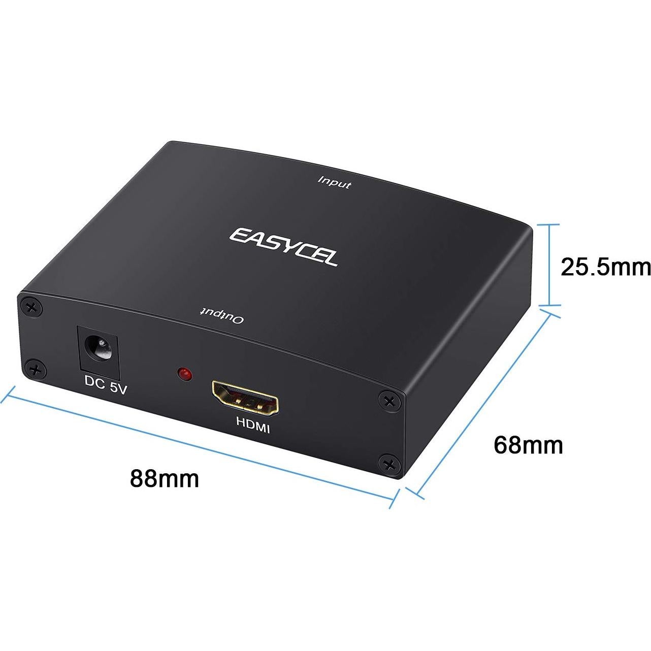 Component to HDMI Converter with 1.2 Meter HD Cable, 1080P 5RCA YPbPr to HDMI Converter