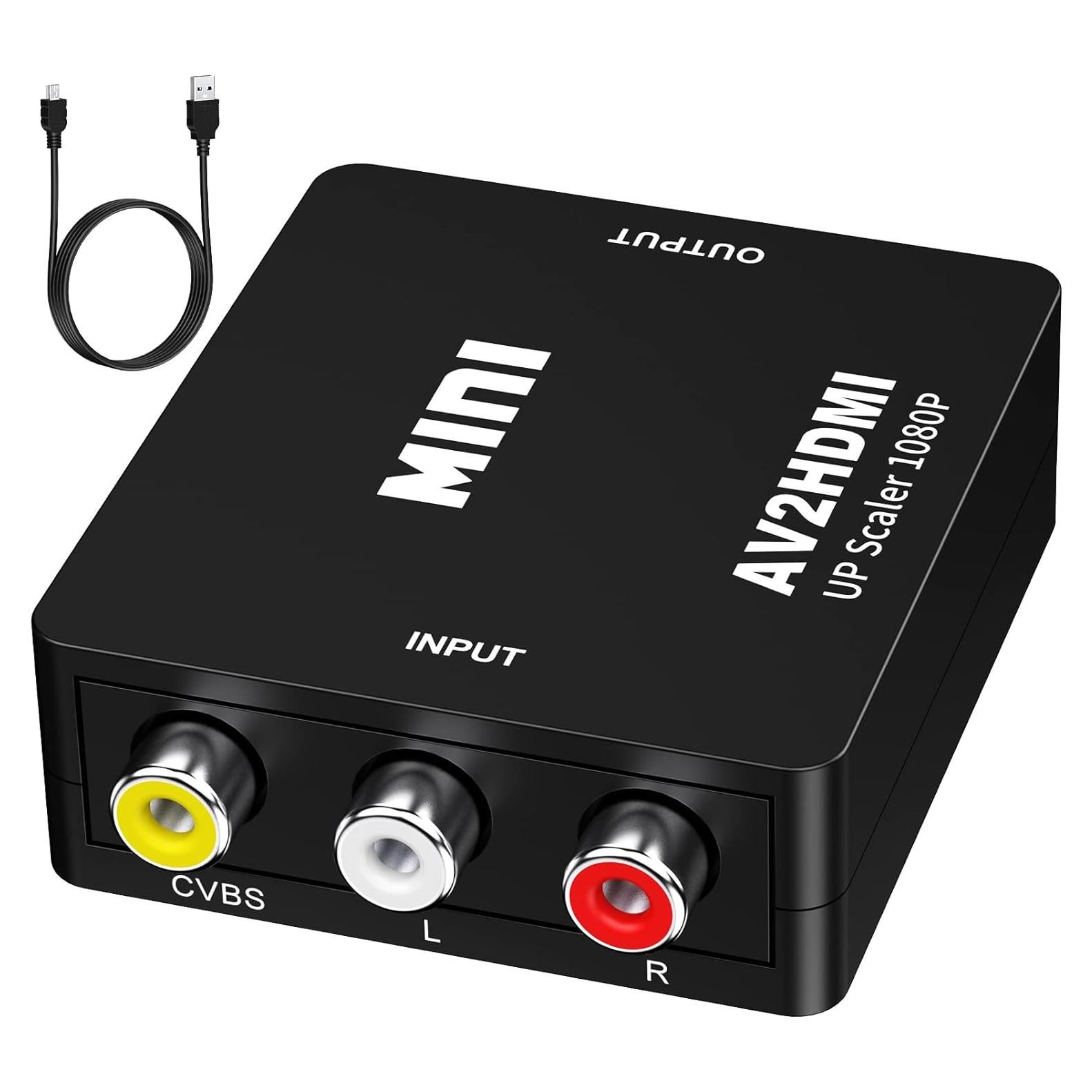 Convertidor RCA a HDMI Hanchuang AV2HDMI 1080P Mini