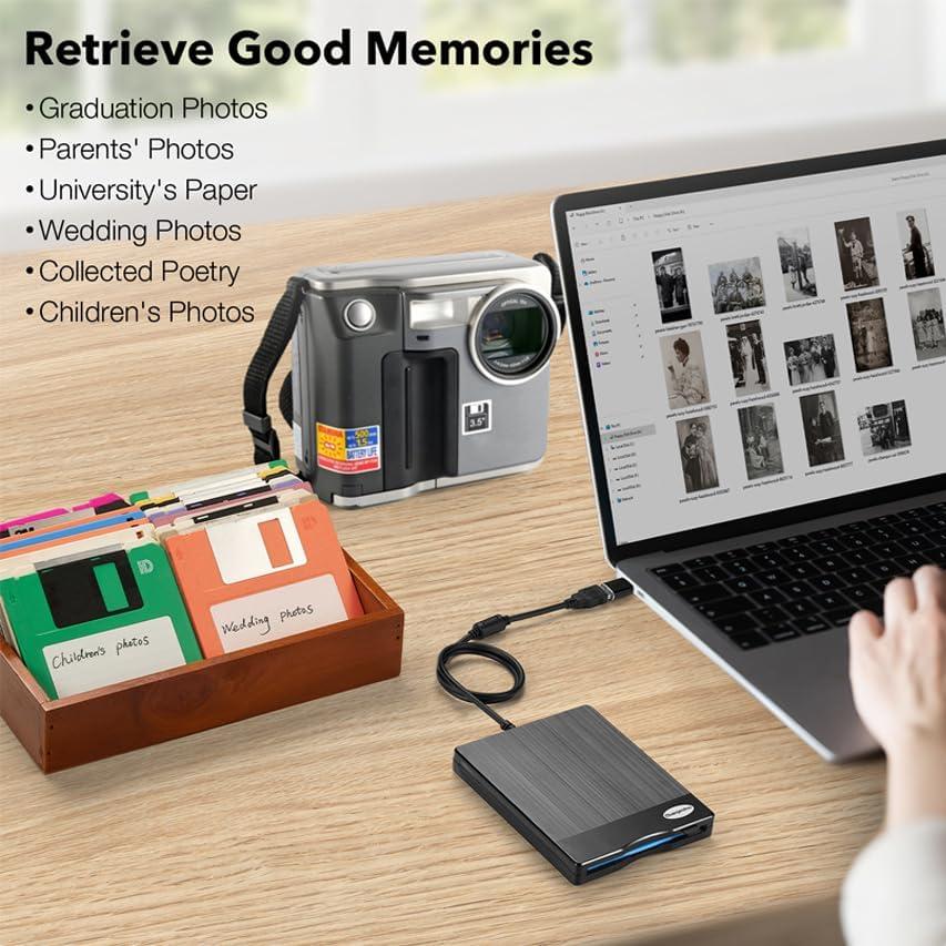 Lector de Disquetes USB Chuanganzhuo 3.5" Textura Cepillada