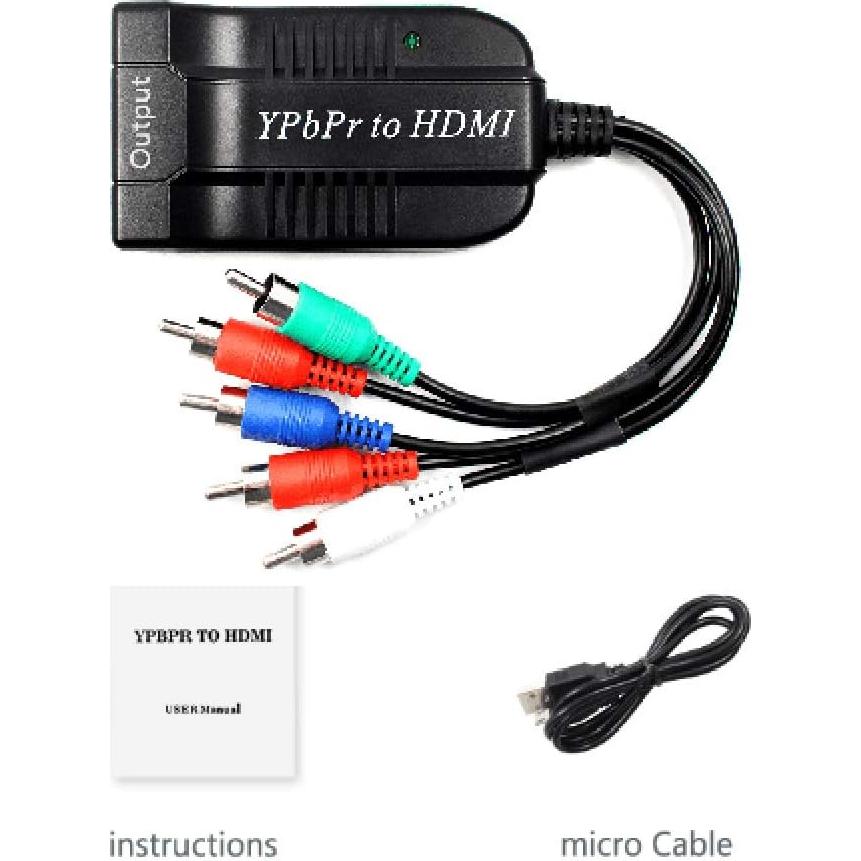 Convertidor YPbPr a HDMI HDSUNWSTD 1080P para DVD y Consolas