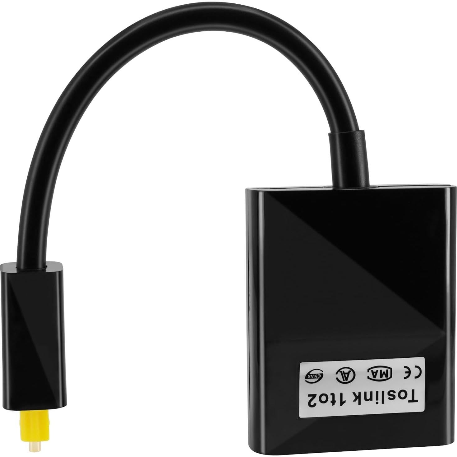 Adaptador de audio fibra óptica Toslink BENACES 1 entrada 2 salidas