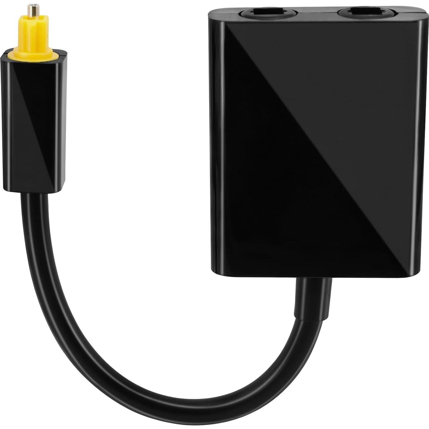 Adaptador de audio fibra óptica Toslink BENACES 1 entrada 2 salidas