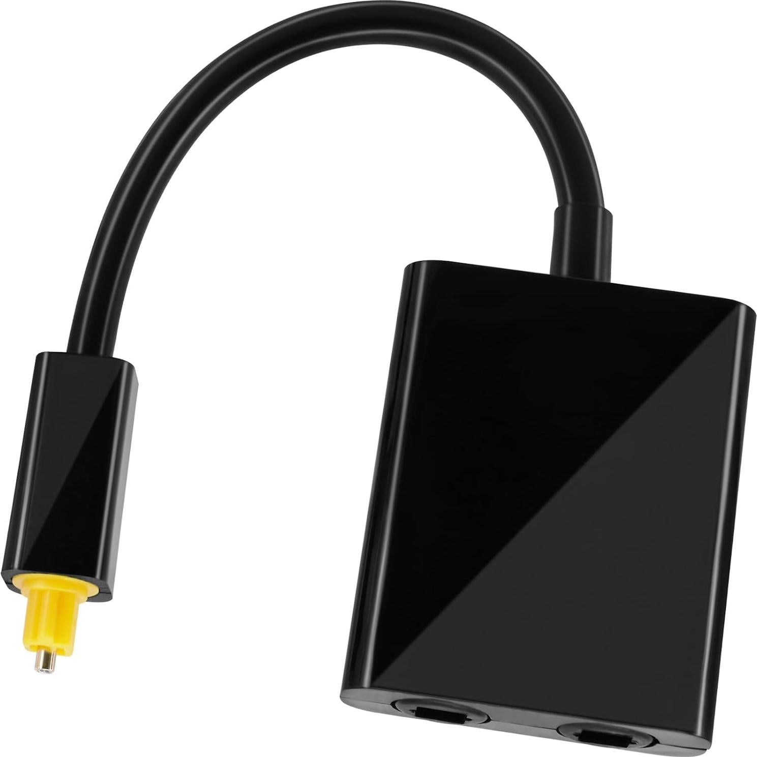 Adaptador de audio fibra óptica Toslink BENACES 1 entrada 2 salidas