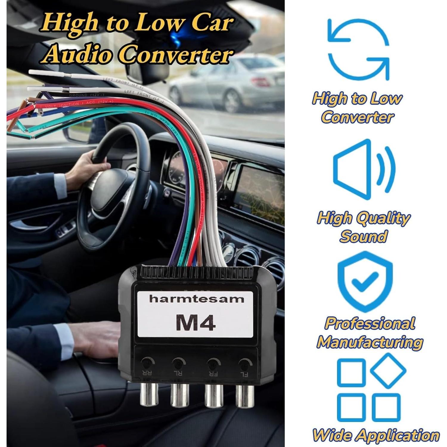 Convertidor de Audio de Alto a Bajo EIMSOAH 4 Canales 14x11cm