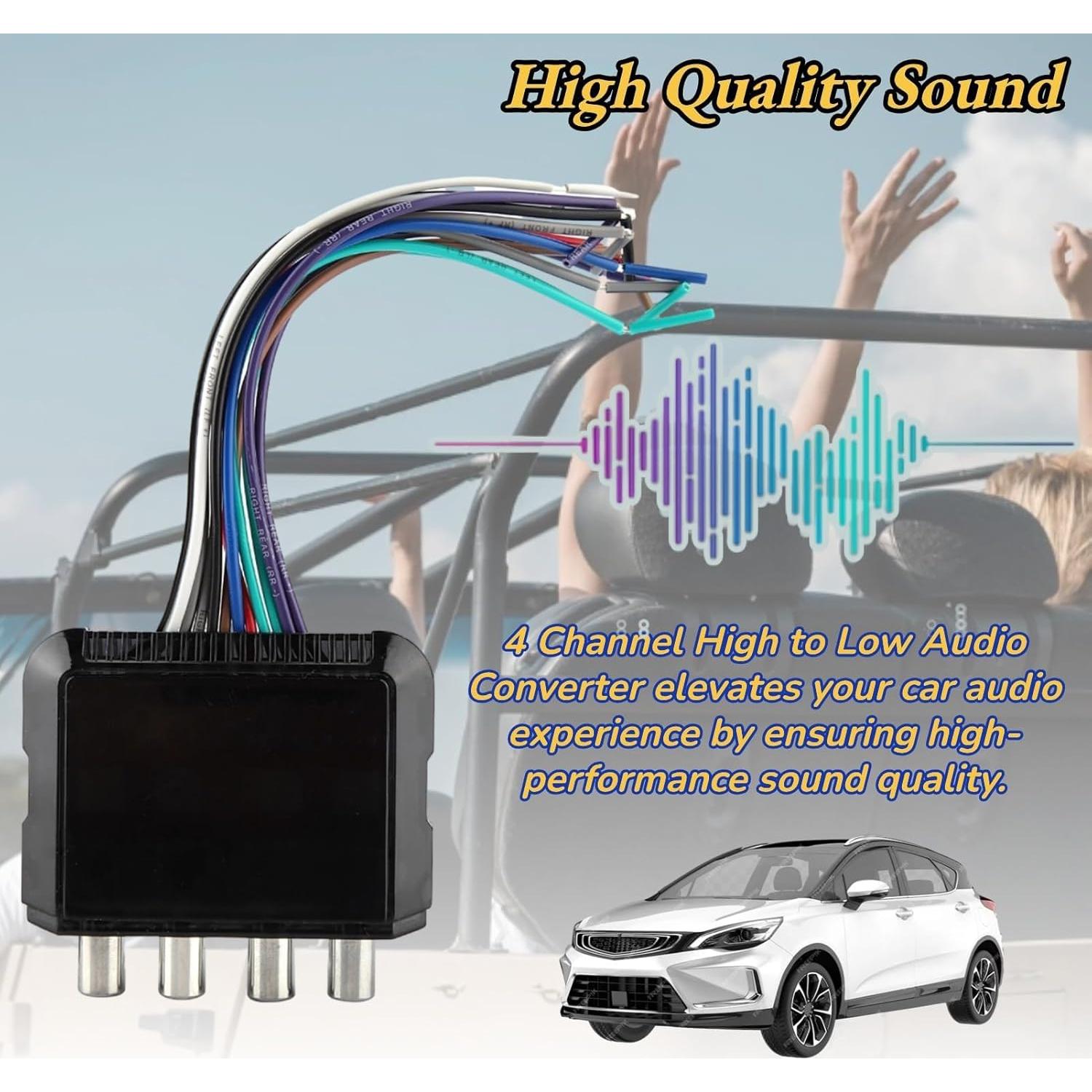 Convertidor de Audio de Alto a Bajo EIMSOAH 4 Canales 14x11cm