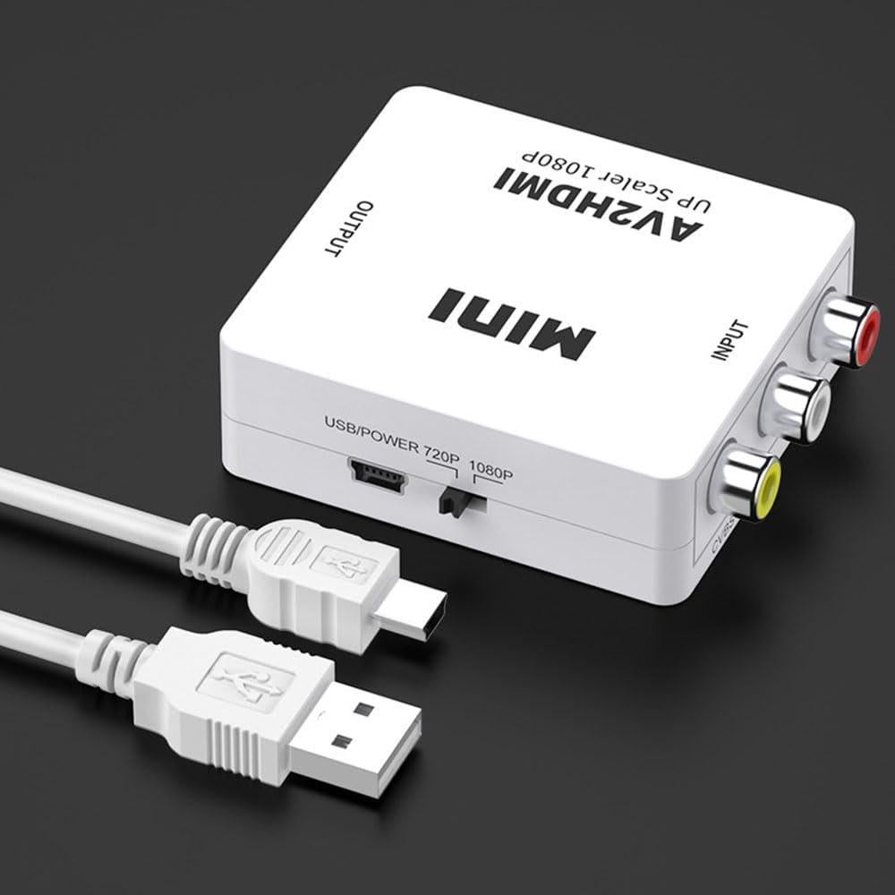 Convertidor AV a HDMI 1080p xdz con Cable Mini USB