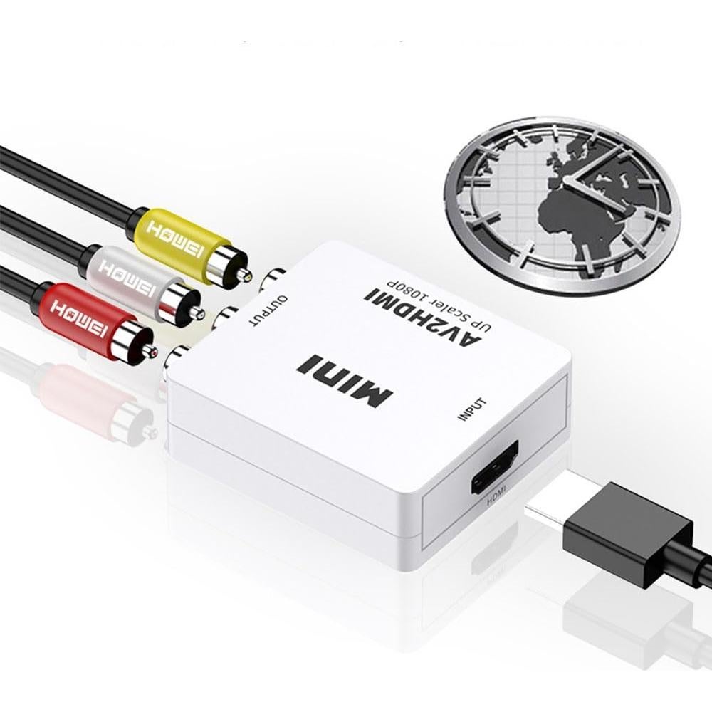 Convertidor AV a HDMI 1080p xdz con Cable Mini USB