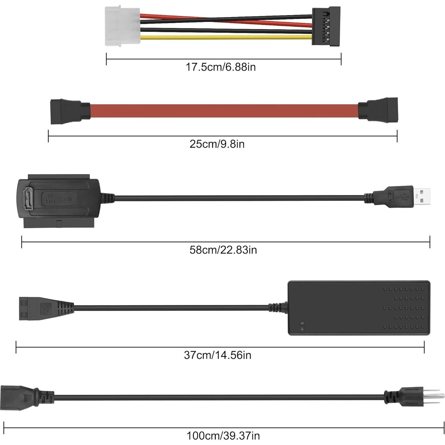 Adaptador SATA PATA IDE a USB 2.0 Yingtuyou 2.5" 3.5"