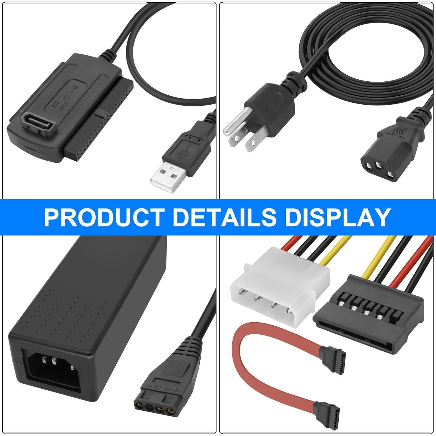 Adaptador SATA PATA IDE a USB 2.0 Yingtuyou 2.5" 3.5"