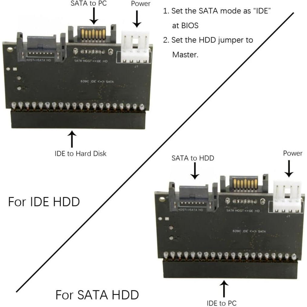Adaptador Reversible PATA a SATA CY-SA-101 100/133 7 Pines