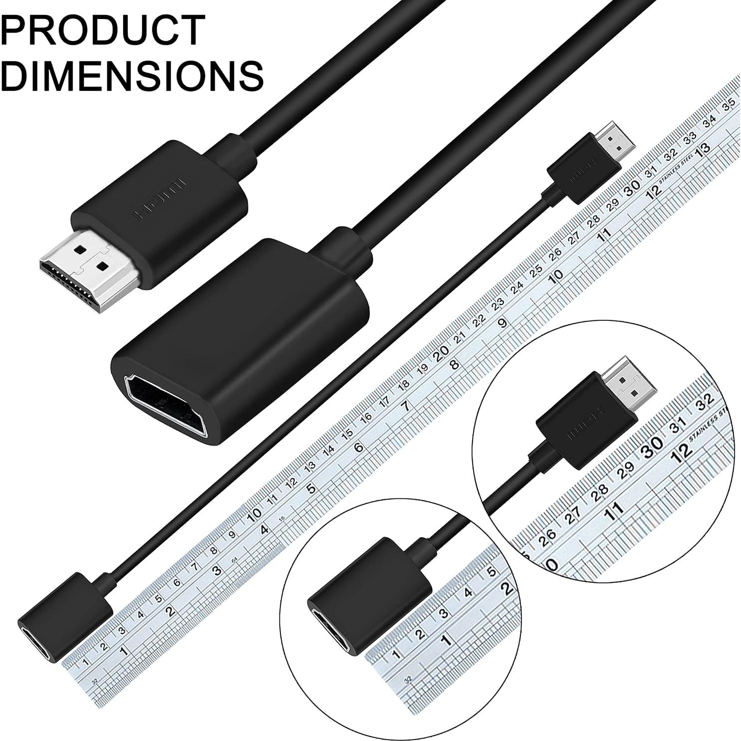 Cable de Extensión HDMI Macho a Hembra SaiTech IT 30cm 2 Pack