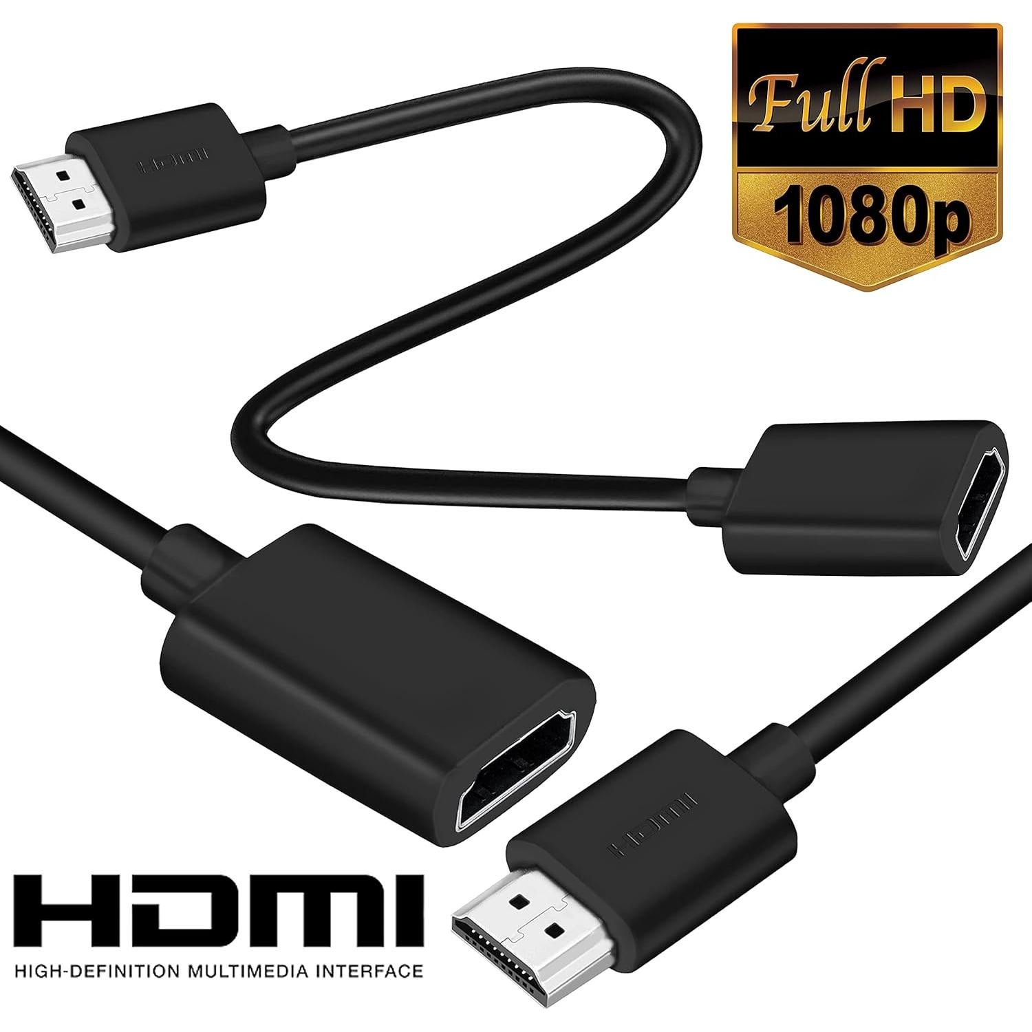 Cable de Extensión HDMI Macho a Hembra SaiTech IT 30cm 2 Pack