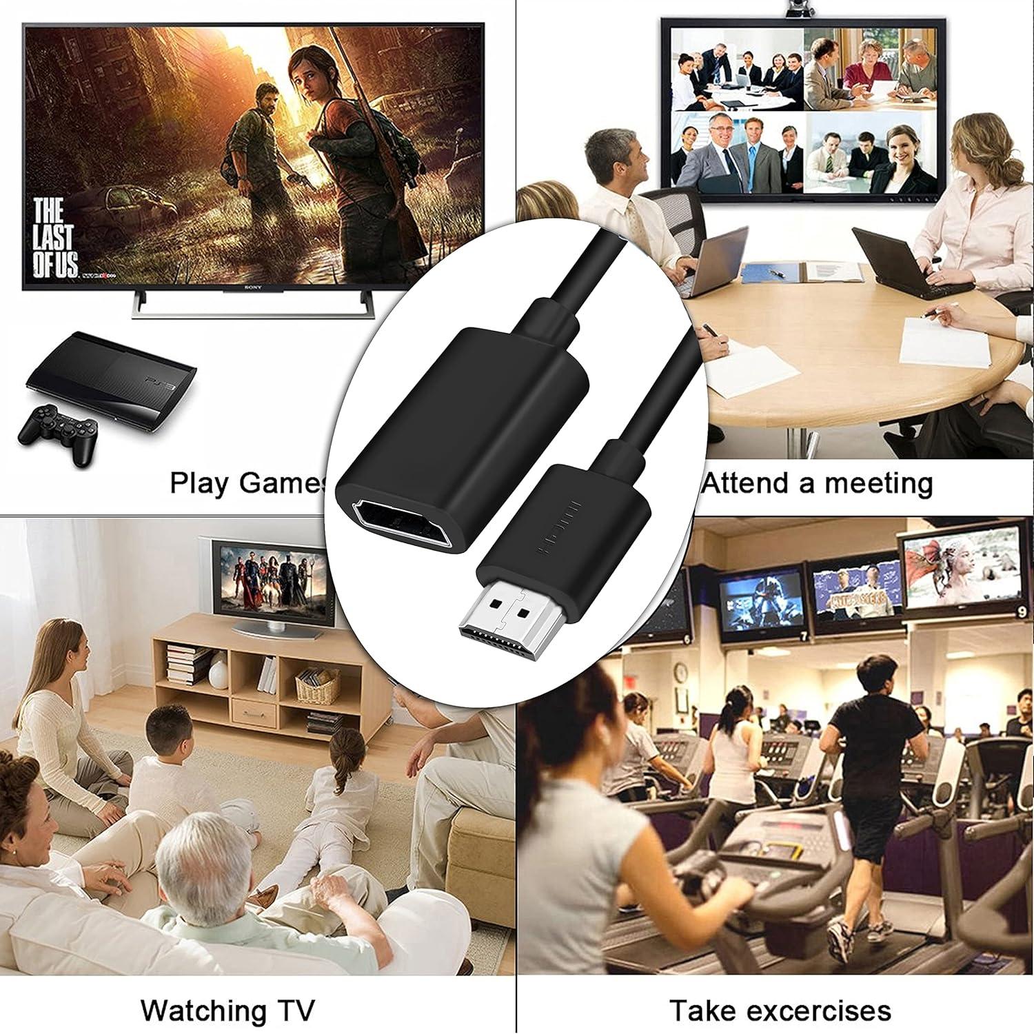 Cable de Extensión HDMI Macho a Hembra SaiTech IT 30cm 2 Pack