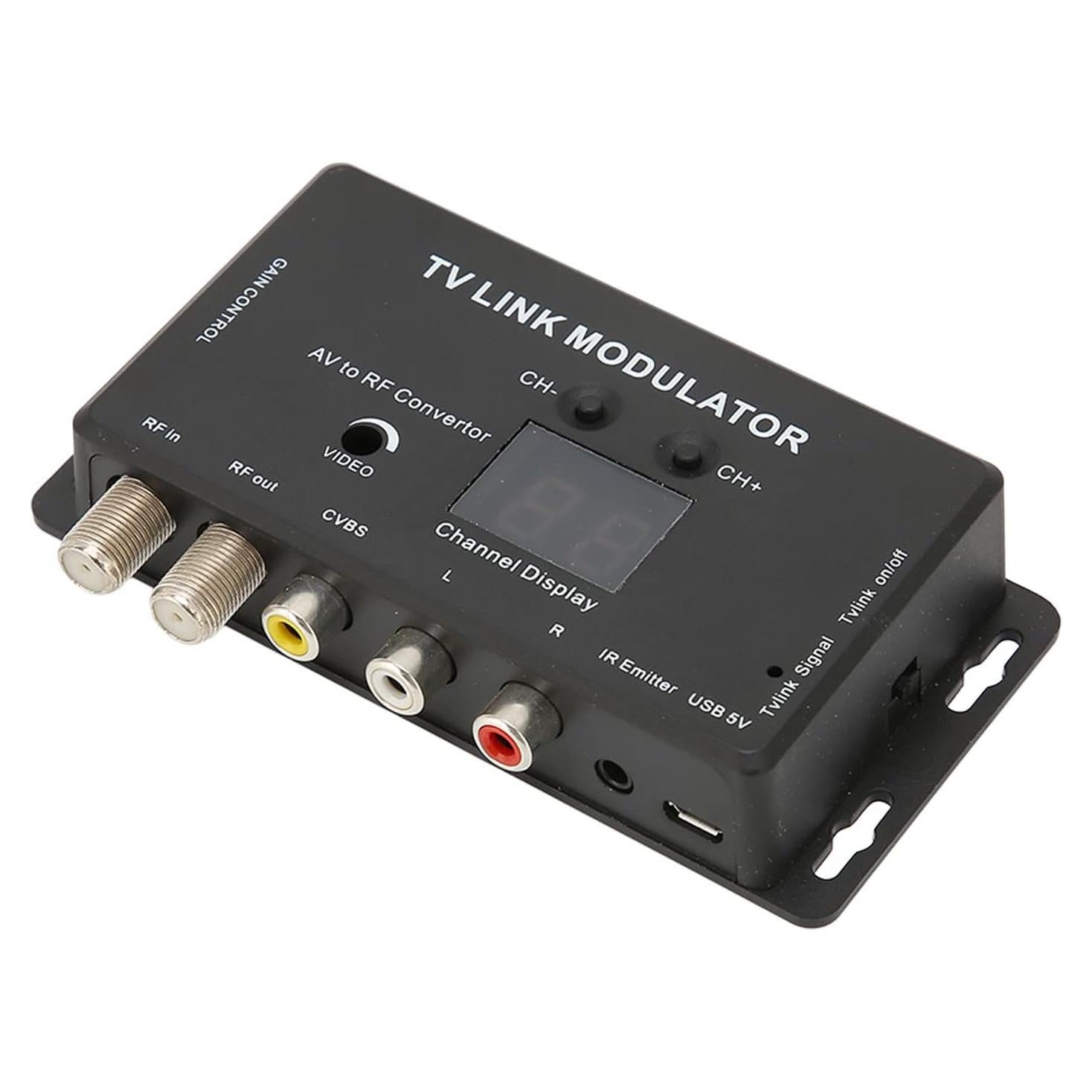 Modulador de TV ASHATA AV a RF UHF, salida ajustable, PAL/NTSC