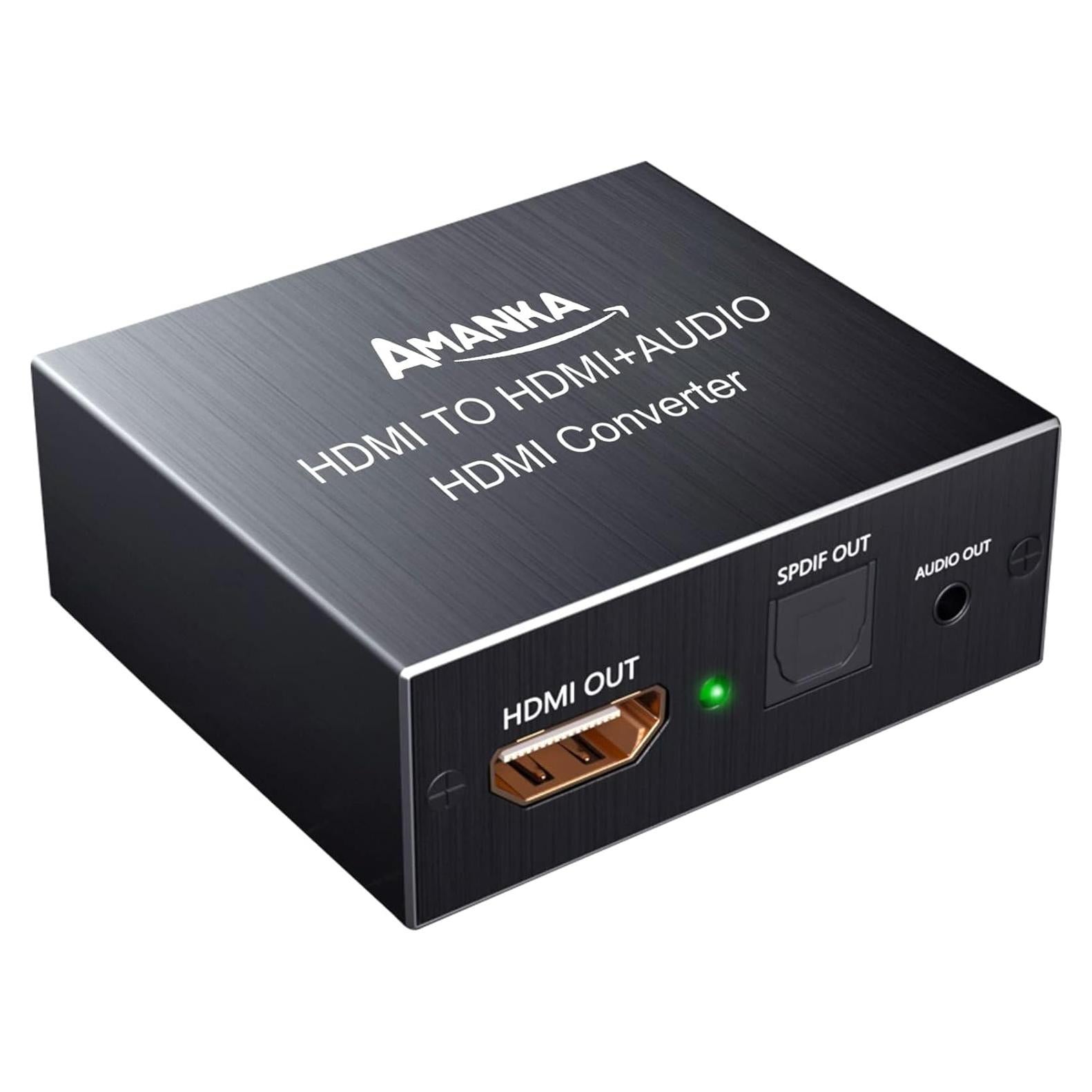 Extractor de Audio HDMI 4K AMANKA a Óptico y 3.5mm