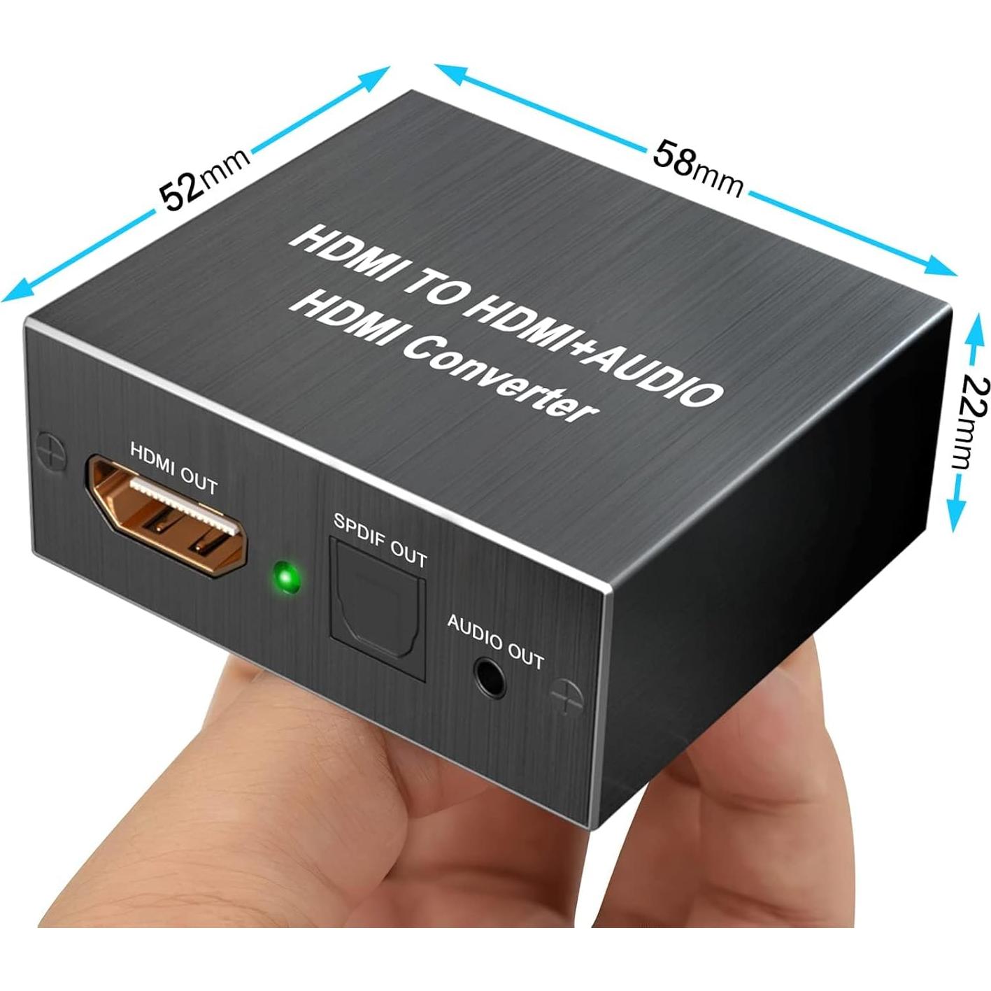 Extractor de Audio HDMI 4K AMANKA a Óptico y 3.5mm