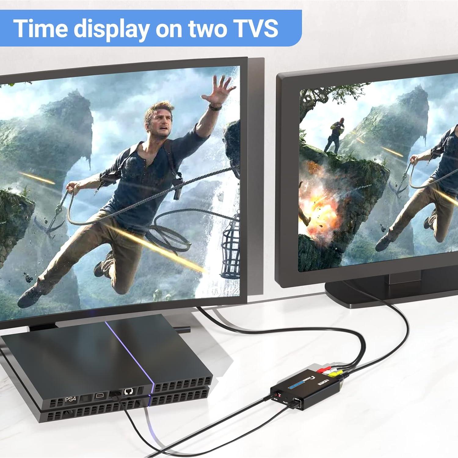 Convertidor HDMI a S-Video y RCA Topwin 1080p con Cables