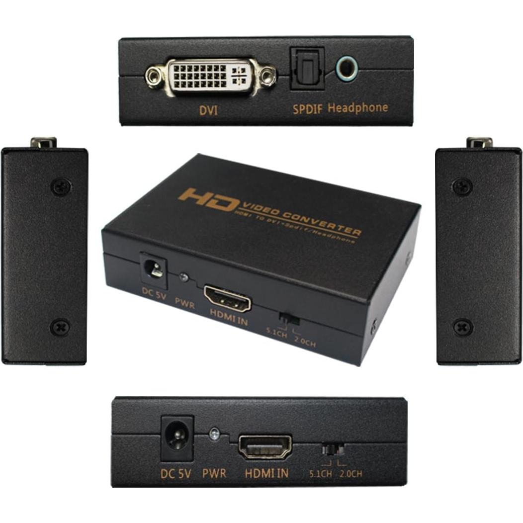 Convertidor HDMI a DVI + Audio HDSUNWSTD 5.1CH Coaxial