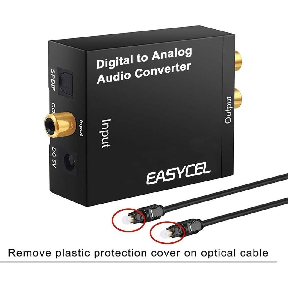 Convertidor Digital a Analógico Easycel DAC 3.5mm y RCA