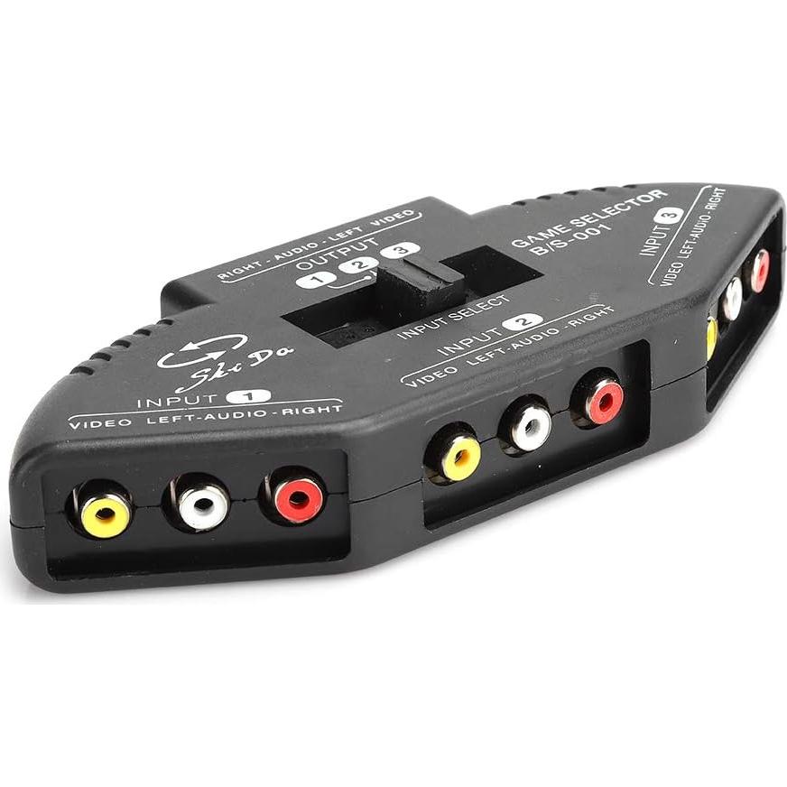 Divisor de Audio y Video 3 en 1 YOUTHINK AV Selector Negro