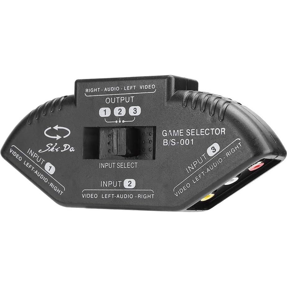 Divisor de Audio y Video 3 en 1 YOUTHINK AV Selector Negro