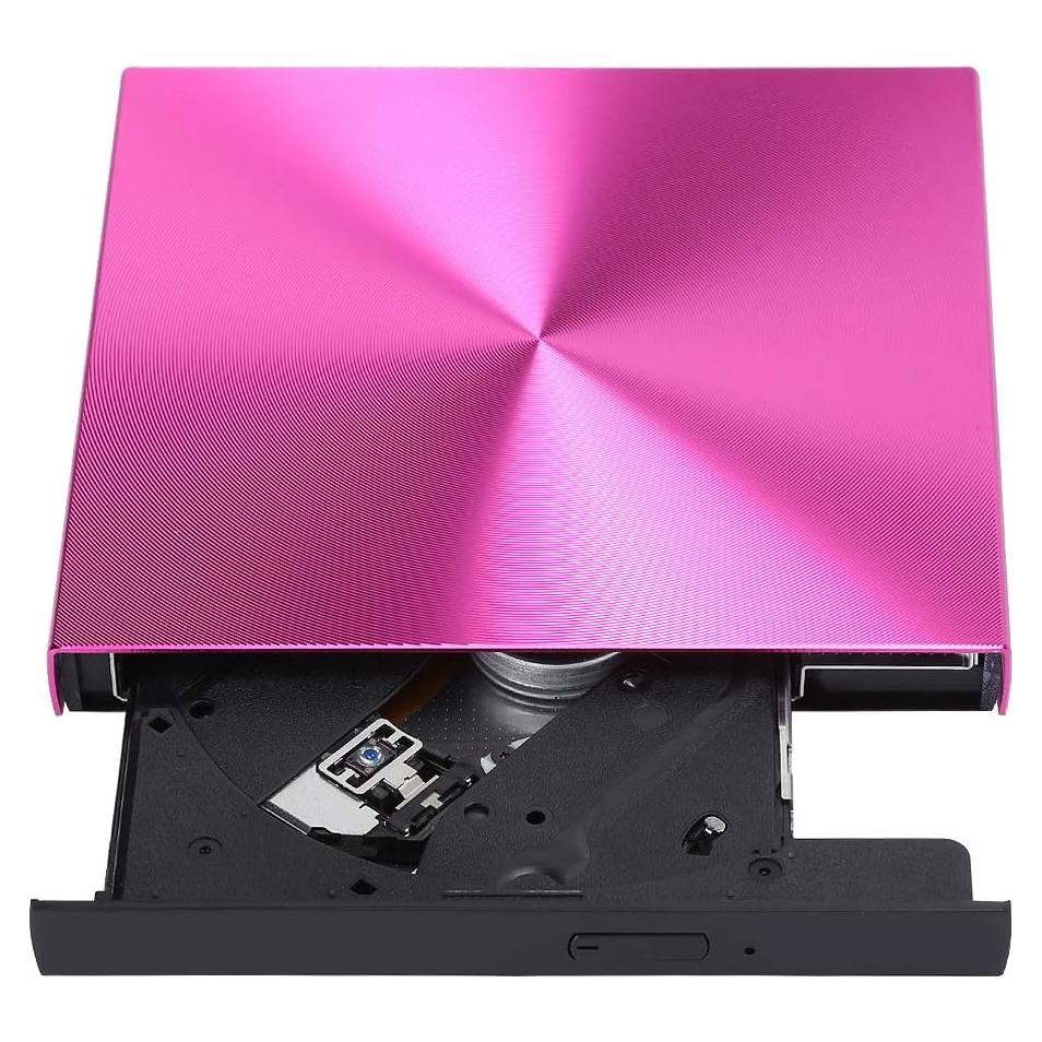 Grabador DVD CD Externo Cuifati USB 3.0 Slim Rosa