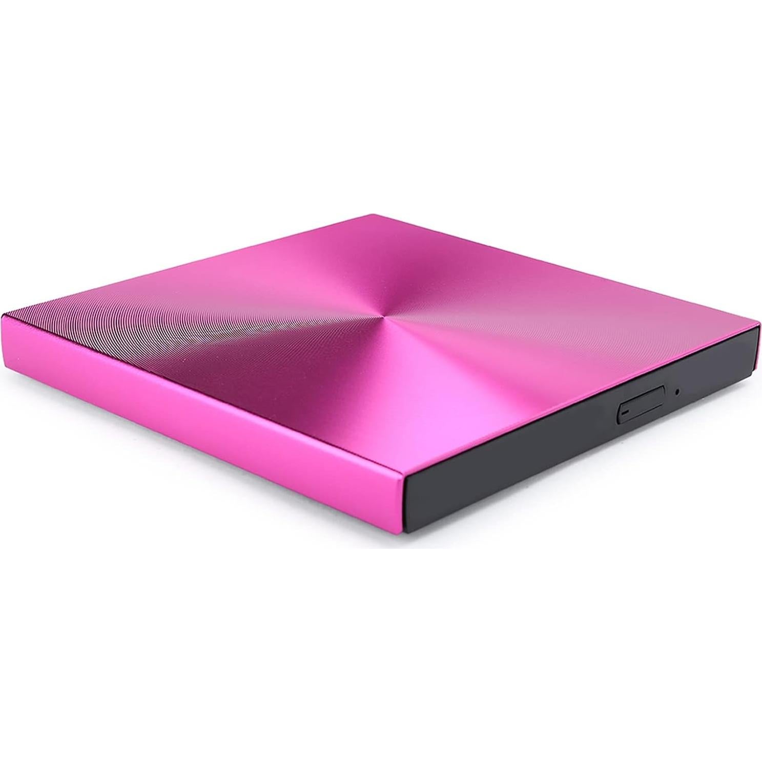 Grabador DVD CD Externo Cuifati USB 3.0 Slim Rosa