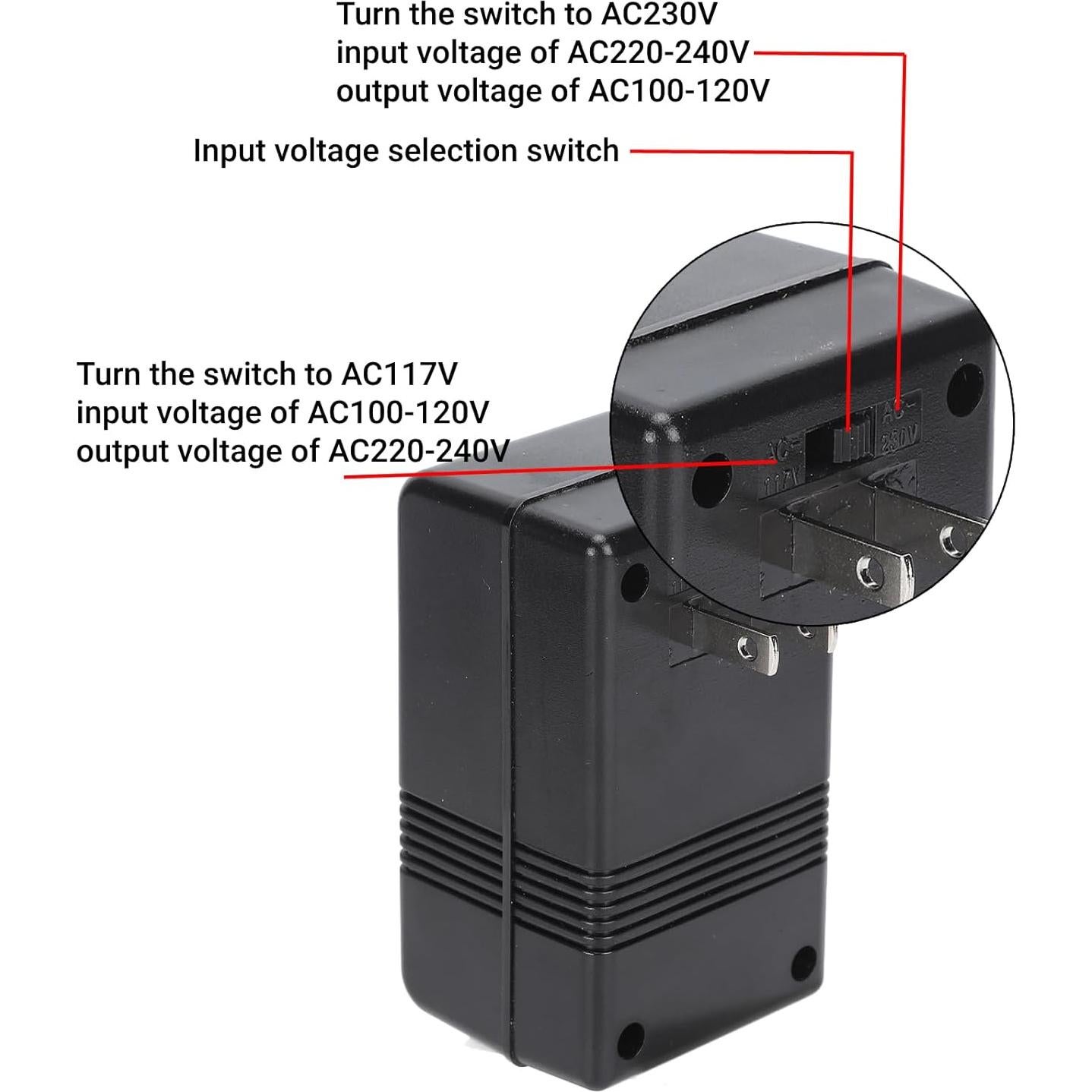 Convertidor de Voltaje AC 100-240V 100W LiebeWH Adaptador de Viaje