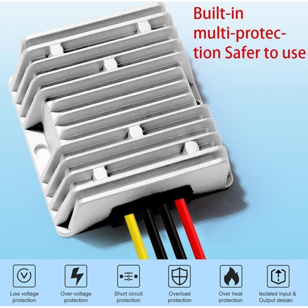 Convertidor de 24V a 12V 30A 360W LYMCY Impermeable