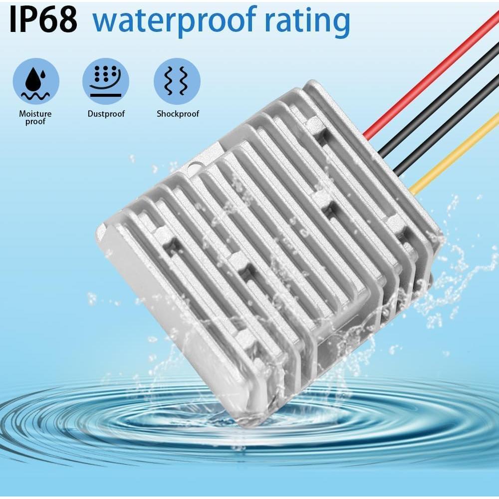 Convertidor de 24V a 12V 30A 360W LYMCY Impermeable